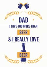 Beer Fathers Day Card / Dad Birthday Beer Card created by Hello Fridays Studio