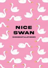 Nice Swan Congratulations Card created by El Smith 