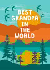 Mountain Landscape Grandpa, Father's Day Card created by @squiggleinthecity