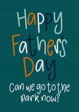 Fathers Day Funny Park Card created by Nurture and Cheer