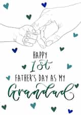 Cute 1st Fathers Day Card - Grandad - Happy 1st Father's Day As My Grandad created by The Amyverse