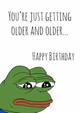 Pepe Meme Birthday Card created by Chloe Page