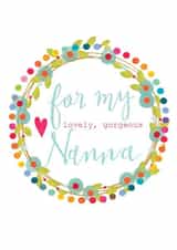 nanna card - flowers - for my nanna - pretty and traditional created by Kali Stileman