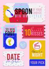 Couples Coupons Anniversary card created by Harriet Alice Fox