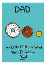 Donut Father's day/birthday card created by Meg Lillicrap Studio
