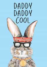Daddy Cool Funny Rabbit Father's Day Card created by Amy Florence Design