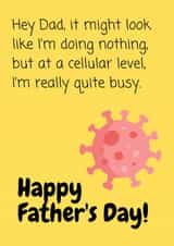 Fathersday busy as a cellular level yellow created by Pip Davis