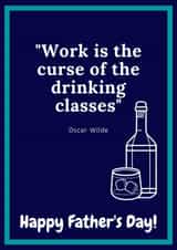 Curse of the drinking classes fathers day card created by Pip Davis
