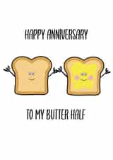 Butter half anniversary card created by Jemma Louise UK