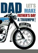 DAD LET'S MAKE IT A TRIUMPH! Father's Day Card. created by RetroMotion Artwork