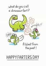 Dinosaur Dad joke Father's day Card created by Doodlesworth