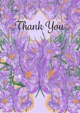Purple Floral Thank You Card created by Holly.Ruanne.Draws