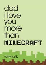Funny Minecraft Gaming Fathers Day for Dad created by Mrs Best Paper Co.