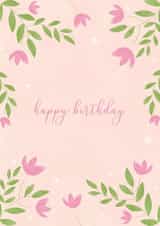 Happy Birthday Pink Tulips created by Nika Venturini