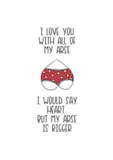 Cheeky Arse Anniversary Card created by Chibi Chi Designs