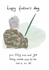 Funny fishing card for Dad created by Eat the Moon