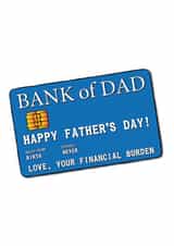 Bank of Dad Happy Father's Day card created by O WHAT A FEELING