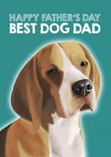 Best Dog Dad Beagle Father's Day Card created by Duckduckle Design