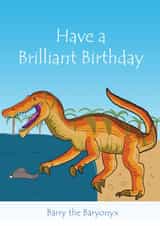 Have a Brilliant Birthday from Barry the Baryonyx created by CoolArt2021