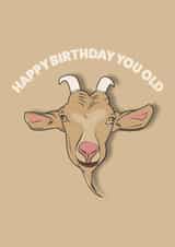 Old goat birthday card created by HURRICANE REMI
