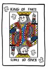 Funny King of Farts Father's Day Card created by Debmon Design