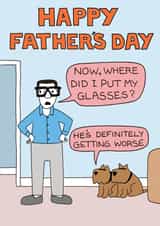 Forgetful Dad Father's Day Card created by Off The Leash Cartoons by Rupert Fawcett