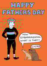  Cyclist Father's Day Card from Off The Leash  created by Off The Leash Cartoons by Rupert Fawcett