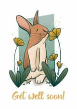 Get well soon bunny rabbit card created by GScribbles