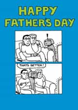Father's Day Card for Dog Dad Couple from Off The Leash created by Off The Leash Cartoons by Rupert Fawcett