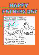 'Three's a Crowd' Father's Day Card From Off The Leash created by Off The Leash Cartoons by Rupert Fawcett