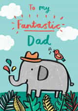 Fantastic Dad elephant Father's day card created by Jenny Seddon