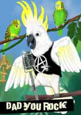 Rockatoo Dad You Rock card created by Charming Badger