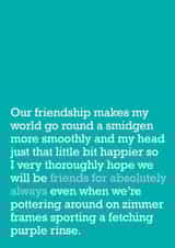 Friends For Absolutely Always- Card For Best Friend - Friendship Card - Future created by The Right Lines