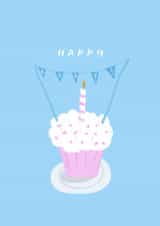 Birthday Bunting Cupcake created by Eliza Grace Studio