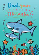 Dad, you're FIN-tastic! Father's day card created by Jenny Seddon