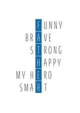 Happy Father's Day scrabble card created by Samantha Casey