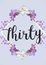 Pretty Floral 30th Birthday Card created by Evezee