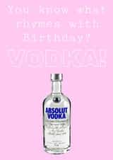 Vodka Birthday card created by MGA DIGITAL DESIGN