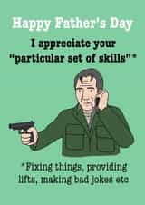 Liam Neeson Taken inspired Father's Day card created by Karentoons