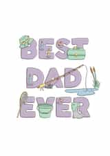 Best Dad Ever Fishing Card created by Kate Lanxon