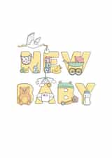 New Baby Lettering - Yellow created by Kate Lanxon
