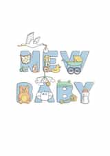 New Baby Lettering - Blue created by Kate Lanxon