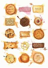 Favourite Biscuits Card created by Georgina Luck Illustration