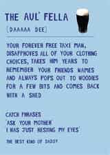 The Aul' Fella fathers day card created by @Niamheile_Design