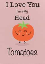 Love from my head tomatoes Anniversary/Valentines card created by  La Luna Studio