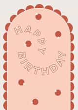 Coral pop Happy Birthday card created by Dapple pop studio