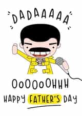 Funny Freddie Mercury Father's Day Card created by Nicollette West