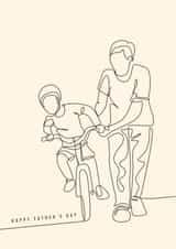 Bike cycle fathers day card from son created by The Sunday Cyclist