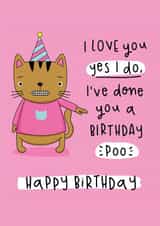 Cheeky Birthday Gift from the Cat created by Nicollette West