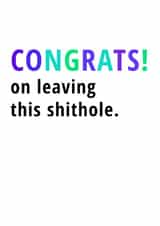 Congrats on leaving this shithole created by Rebecca Enos 